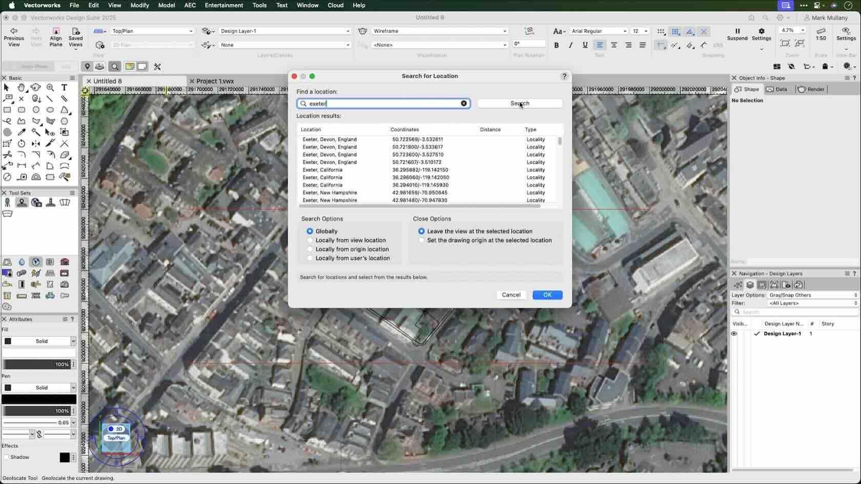 GEOLOCATE TOOL 2025 Vectorworks University