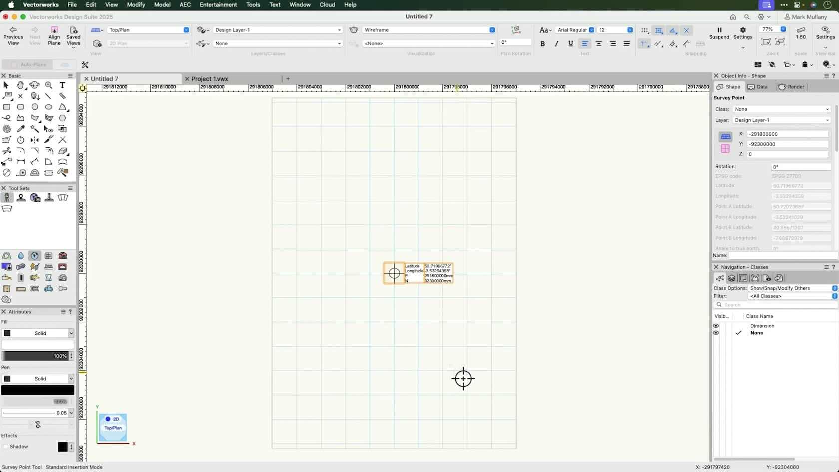 SURVEY POINT TOOL 2025 Vectorworks University