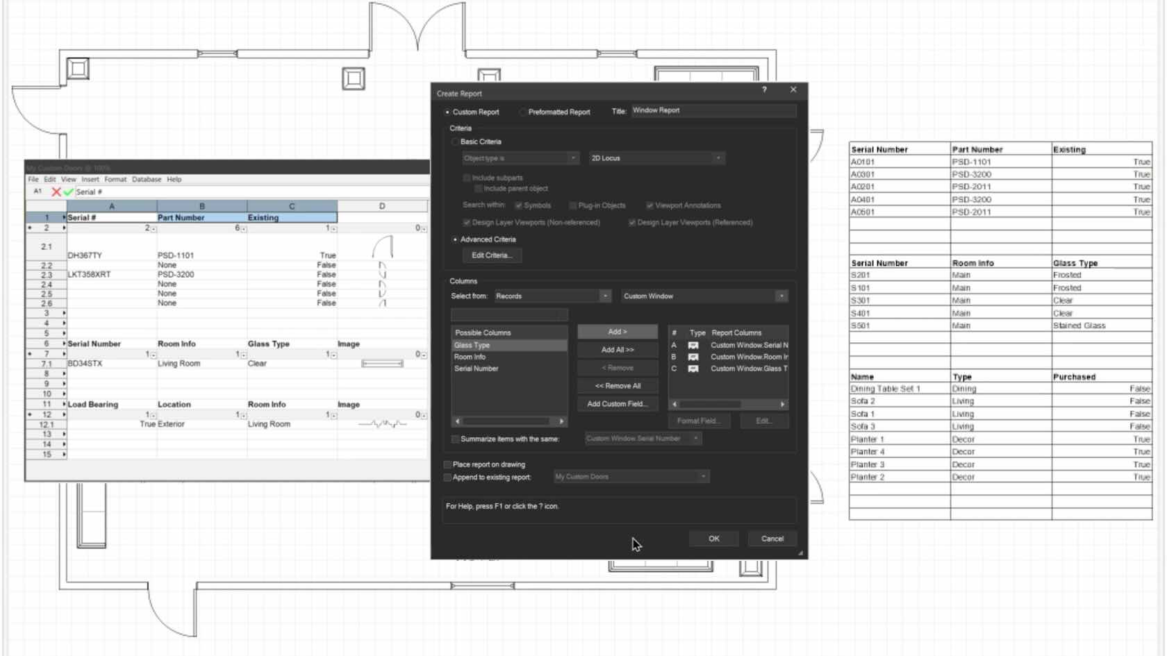 Data in Vectorworks